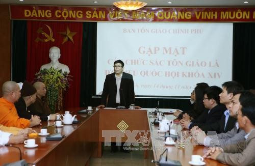 Ban Tôn giáo Chính phủ gặp mặt các chức sắc tôn giáo là đại biểu Quốc hội khóa XIV  - ảnh 1