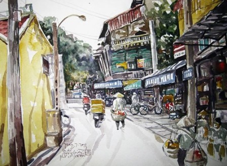 ภาพวาดถนนฮานอยจากอดีตสู่ปัจจุบัน - ảnh 3