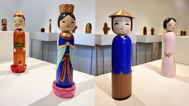 Japanese Kokeshi dolls go on show in Hanoi - ảnh 1