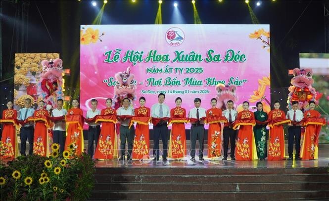 Sa Dec Spring Flower Festival 2025 opens  - ảnh 1