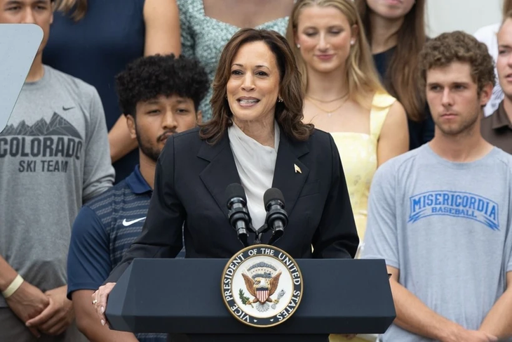 US Election 2024: Vice President Kamala Harris leads in 6 of 7 battleground states - ảnh 1