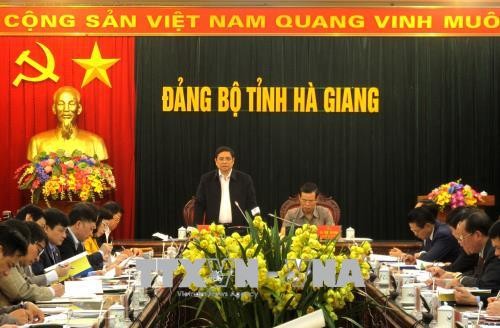 Trưởng Ban Tổ chức Trung ương làm việc tại Hà Giang - ảnh 1