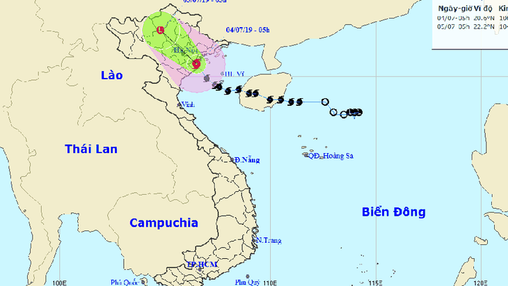 Cường độ bão số 2 (Mun) không mạnh lên, đổ bộ vào đất liền sáng ngày 4/7 - ảnh 1