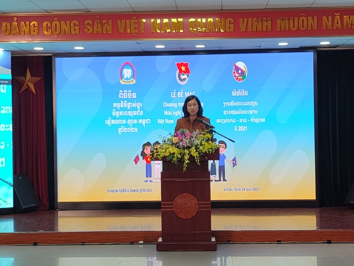 Bế mạc Chương trình giao lưu hữu nghị thanh niên  Việt Nam - Lào - Campuchia 2021 - ảnh 3