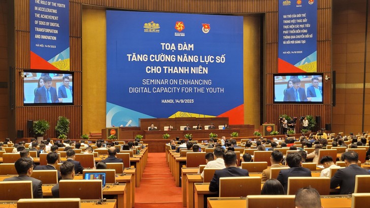 Hội nghị nghị sĩ trẻ toàn cầu 2023: Tọa đàm về nâng cao năng lực số cho thanh niên - ảnh 1