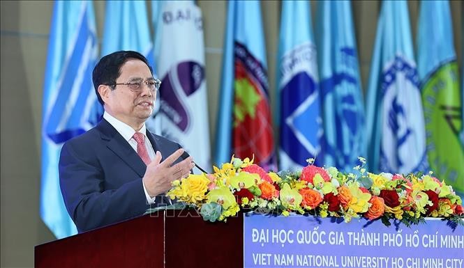 Thủ tướng Phạm Minh Chính: Phát huy vai trò của Đại học Quốc gia thành phố Hồ Chí Minh trong thực hiện mục tiêu đào tạo, - ảnh 1