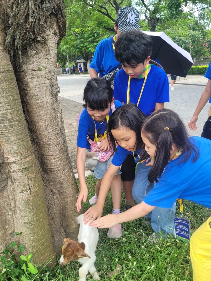 Đoàn thiếu nhi và giáo viên kiều bào Hàn Quốc thăm danh thắng Tràng An, cố đô Hoa Lư ở Ninh Bình - ảnh 10