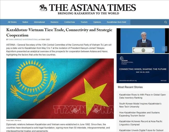 Truyền thông quốc tế đánh giá cao chuyến thăm của Tổng Bí thư Tô Lâm tới Kazakhstan và Azerbaijan - ảnh 1