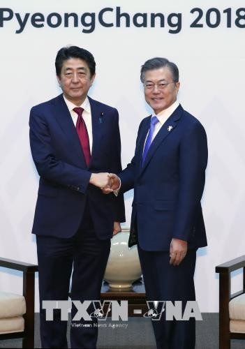 នាយករដ្ឋមន្ត្រីលោក Shinzo Abe អញ្ជើញប្រធានាធិបតីកូរ៉េខាងត្បូងមកបំពេញទស្សនកិច្ចនៅជប៉ុន  - ảnh 1