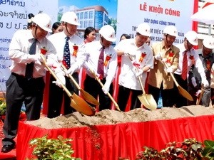 Khởi công xây trụ sở Nhà Xuất bản và Phát hành sách quốc gia Lào - ảnh 1