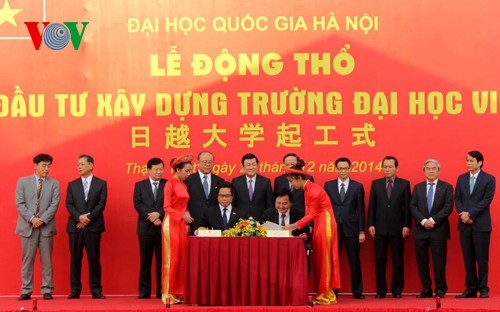 Lễ động thổ Trường Đại học Việt Nhật, trường đại học thành viên thứ 7 thuộc Đại học Quốc gia Hà Nội - ảnh 1