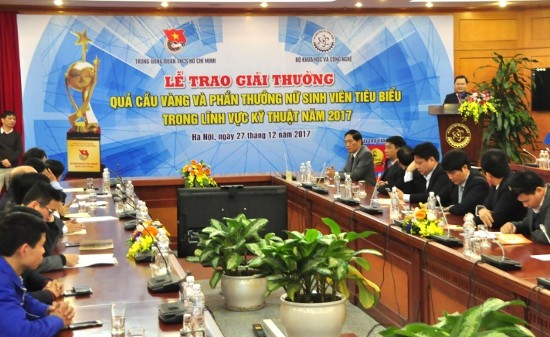 Trao thưởng Quả cầu vàng cho 9 tài năng trẻ khoa học công nghệ xuất sắc - ảnh 1