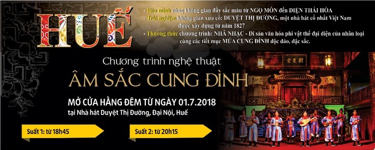 Chương trình “Âm sắc cung đình” tổ chức tại Đại nội Huế vào hàng đêm - ảnh 1