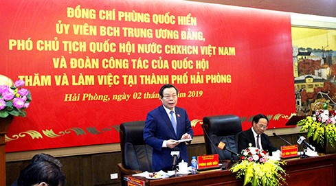 Phó Chủ tịch Quốc hội Phùng Quốc Hiển làm việc tại Hải Phòng - ảnh 1