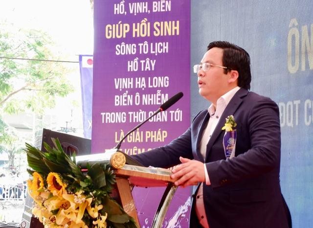 Lễ khởi công dự án tài trợ thí điểm làm sạch một đoạn sông Tô Lịch và một góc Hồ Tây bằng nguồn tài trợ của Nhật Bản - ảnh 3