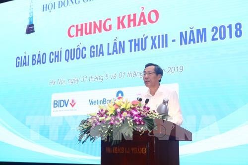 Chấm chung khảo Giải Báo chí quốc gia lần thứ XIII năm 2018 - ảnh 1