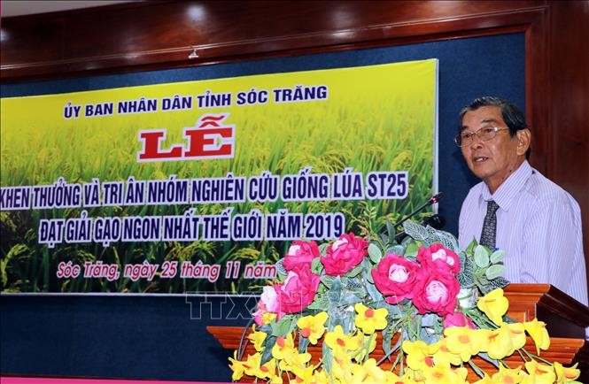 Vinh danh nhóm lai tạo giống lúa ST25 ngon nhất thế giới - ảnh 1