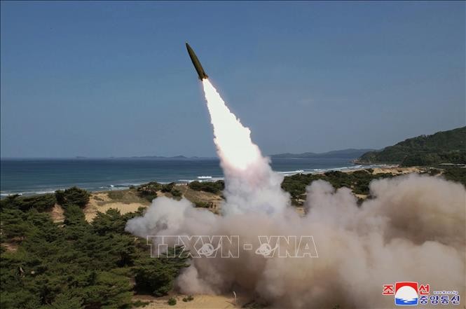 North Korea test-fires strategic cruise missiles  - ảnh 1