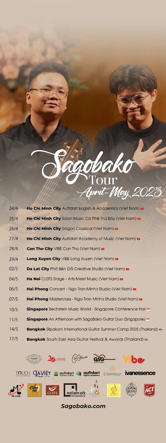 ทัวร์คอนเสิร์ต SagoBako 2025 – สานใจรักดนตรีเวียดนาม-ไทย - ảnh 2