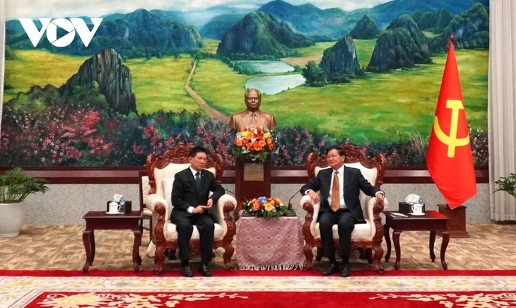 รองนายกรัฐมนตรี โห่ดึ๊กเฟิ๊ก เข้าพบเลขาธิการใหญ่พรรค ประธานประเทศลาว - ảnh 1