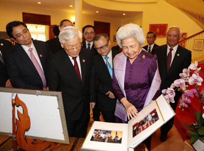 Première journée du SG Nguyen Phu Trong au Cambodge - ảnh 2