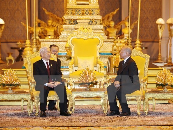 Première journée du SG Nguyen Phu Trong au Cambodge - ảnh 1