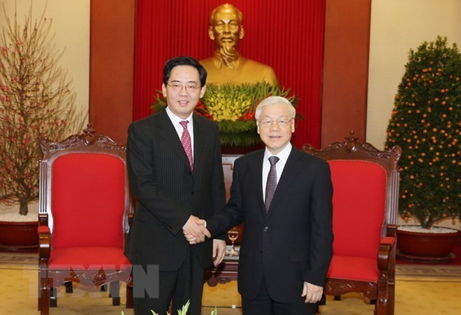 Party chief hosts outgoing Chinese ambassador - ảnh 1