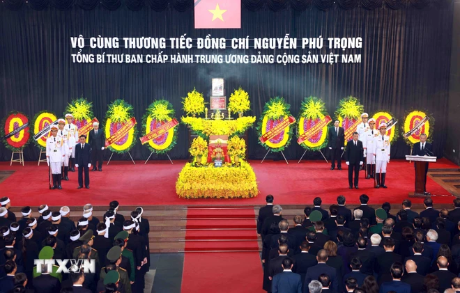 Memorial service, burial ceremony for Party General Secretary Nguyen Phu Trong held  - ảnh 1