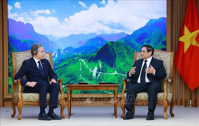 PM Pham Minh Chinh welcomes US Secretary of State Antony Blinken - ảnh 1