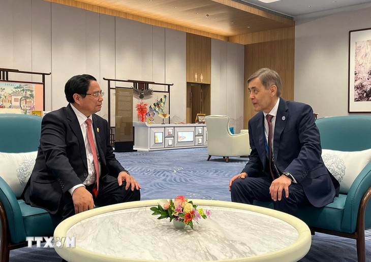 Prime Minister Pham Minh Chinh meets foreign leaders at SCO Summit - ảnh 3