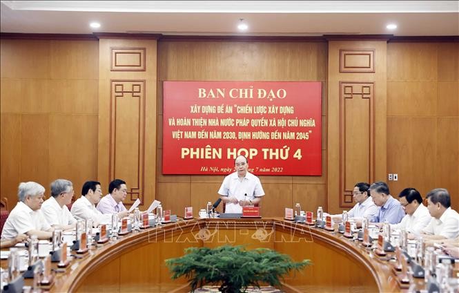 Chủ tịch nước chủ trì Phiên họp thứ 4 Ban Chỉ đạo xây dựng Nhà nước pháp quyền - ảnh 1