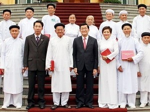 Presidente Truong Tan Sang aprecia los aportes del caodaismo - ảnh 1