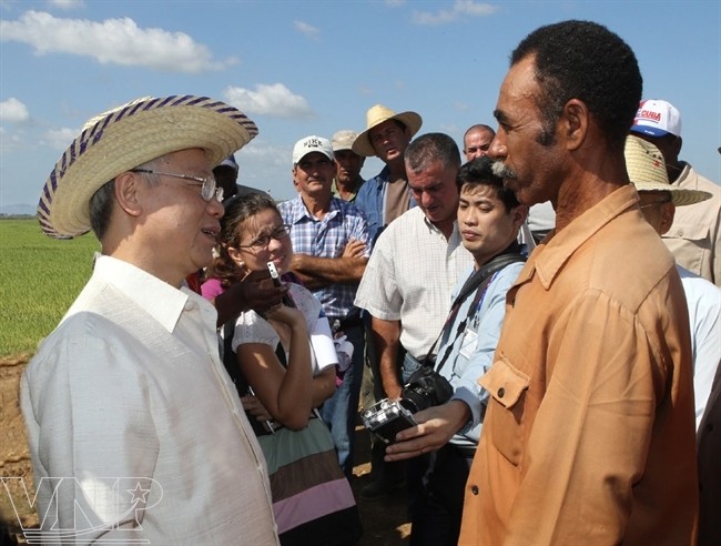 Prosiguen actividades del líder partidista de Vietnam en Cuba - ảnh 1