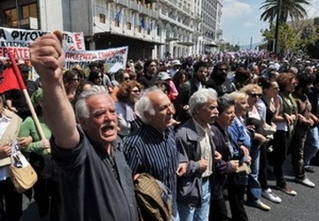 Medios de comunicaciones griegos protestan medidas de austeridad - ảnh 1