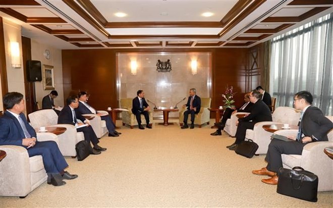 Canciller vietnamita en visita oficial a Singapur  - ảnh 1