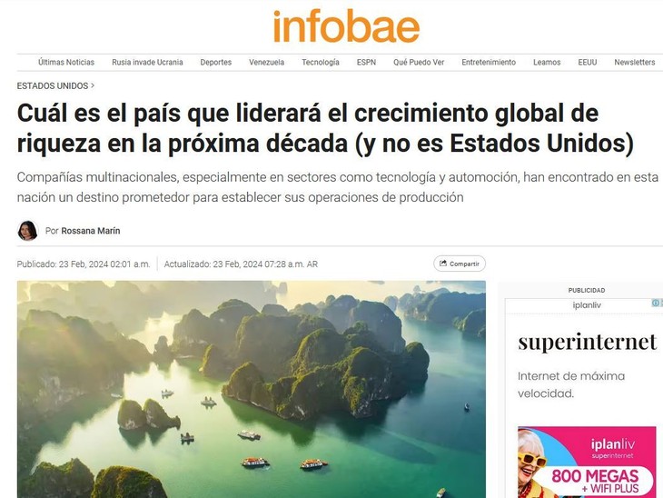 Infobae: Vietnam liderará el crecimiento global de activos en la próxima década  - ảnh 1