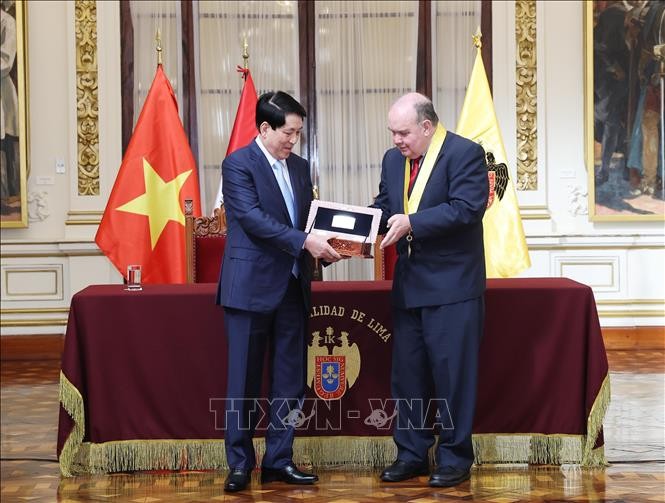 Presidente de Vietnam recibe la Llave de Ciudad de Lima - ảnh 1