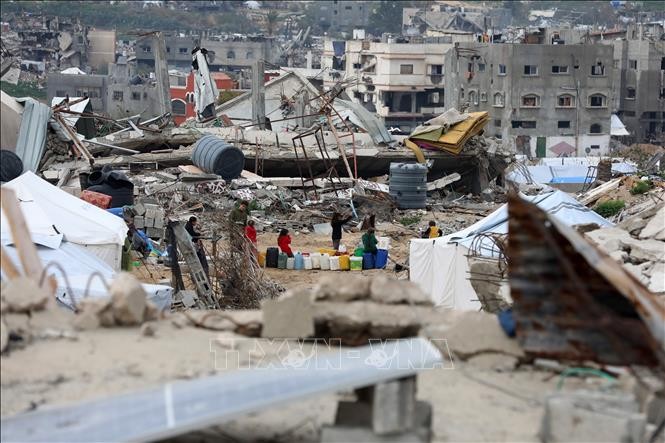 Celebran reunión secreta en la sede de la Liga Árabe sobre el futuro de Gaza - ảnh 1