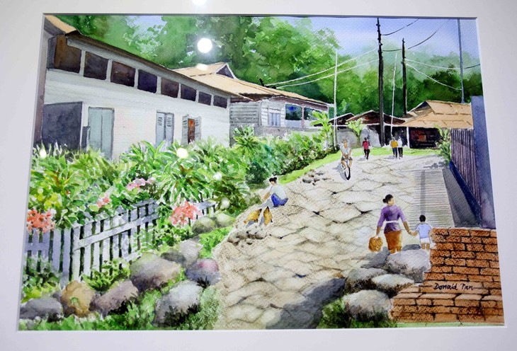 ความงามของทัศนียภาพของประเทศสิงคโปร์ผ่านภาพวาดสีน้ำ - ảnh 4