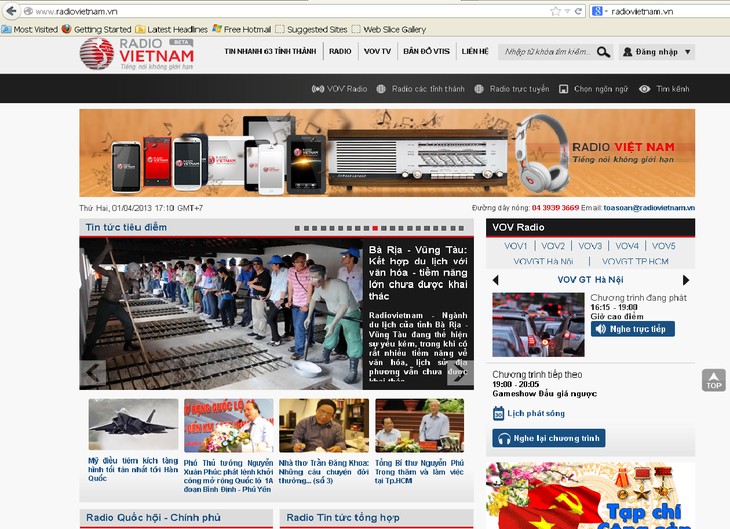 VOV launches www.radiovietnam.vn - ảnh 1