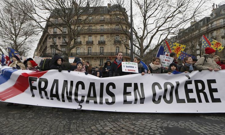 Thousands protest French President - ảnh 1