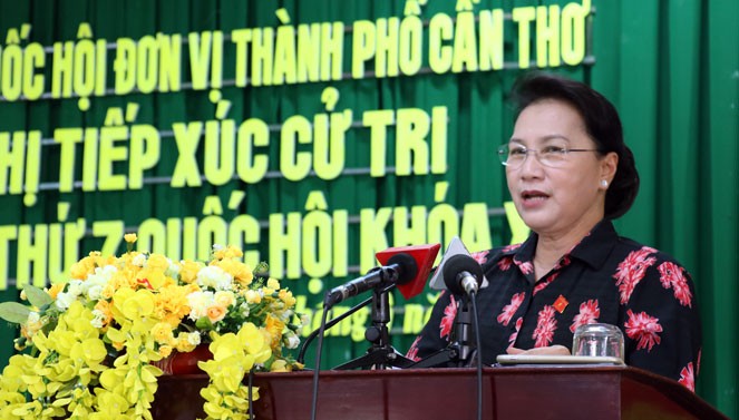 Parlamentspräsidentin Nguyen Thi Kim Ngan trifft Wähler der Stadt Can Tho - ảnh 1