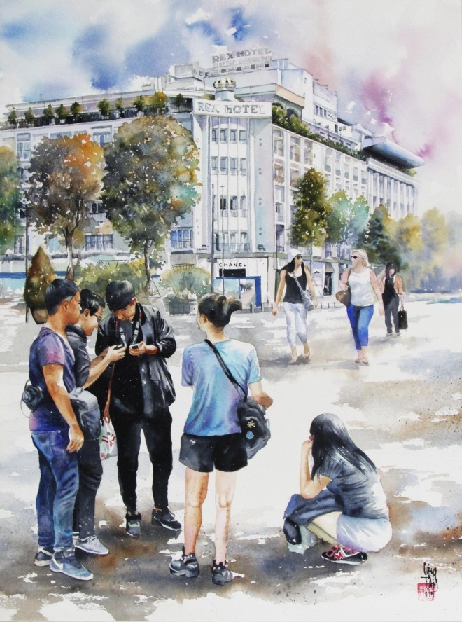 „Landschaft der Stadt Saigon – Cho Lon” – ein anderes Saigon von Pham Cong Tam - ảnh 1