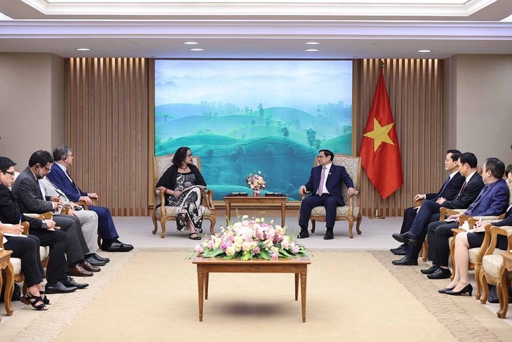 Premierminister Pham Minh Chinh empfängt brasilianische Wissenschaftsministerin Luciana Santos - ảnh 1