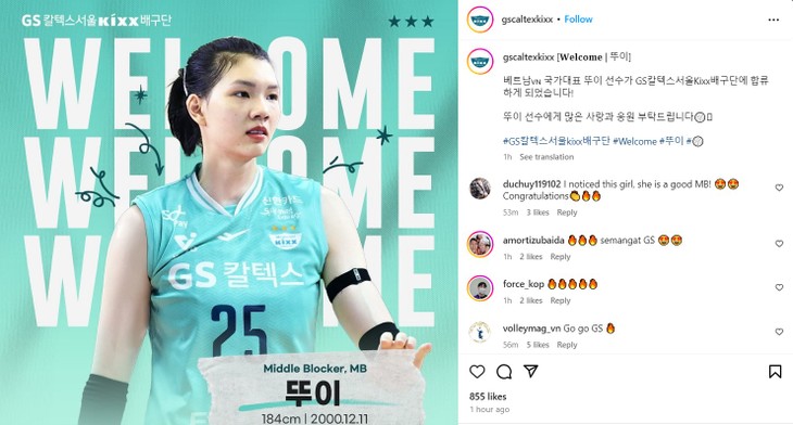 Bich Thuy wird bei nationaler Volleyballmeisterschaft Südkoreas antreten - ảnh 1