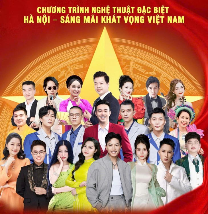 2000 köpfiger Chor im Konzert „Strahlende Ambition Vietnams” in Hanoi - ảnh 1