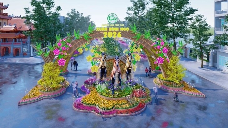 Blumenstraße in der Stadt Can Tho ab dem 14. Februar 2026 - ảnh 1