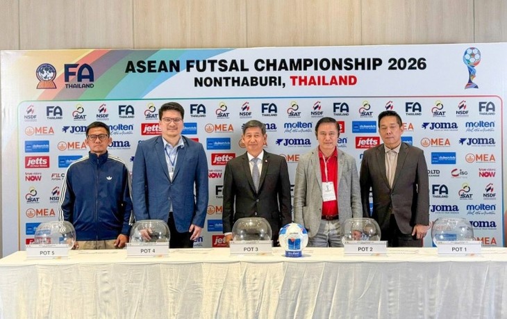 Futsal-Südostasienmeisterschaft 2026: Vietnams Futsal-Mannschaft steht in derselben Gruppe mit Thailand - ảnh 1