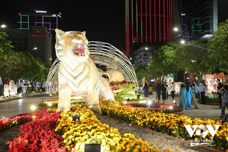 Flower, book streets open in HCM city to cerebrate Year of Tiger - ảnh 1