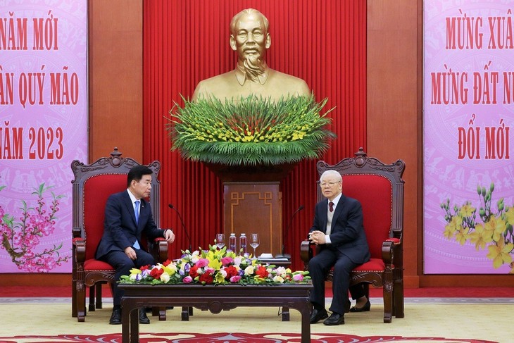 Party leader receives RoK National Assembly Speaker - ảnh 1